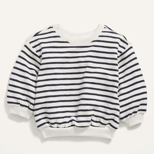 12-18M NWT Old Navy Striped Drop Shoulder French Terry Sweater